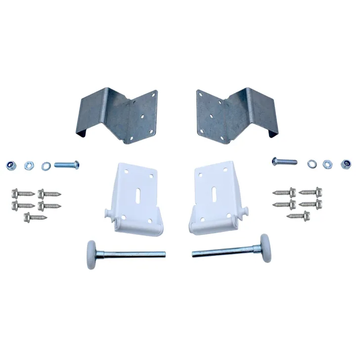 Supports roulettes sectionnelle du bas + accroche cable déporté + roulettes (la paire)