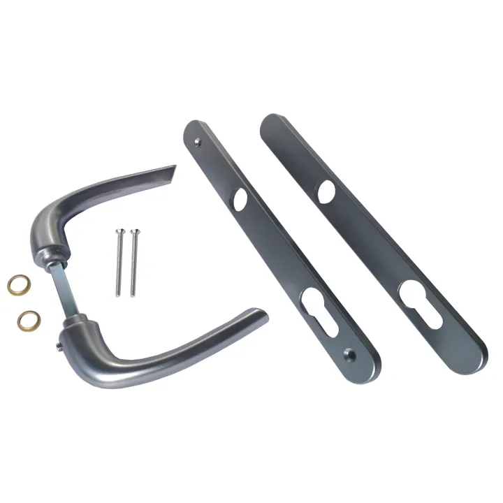 ALU plate + ALU handles for wicket door assembly
