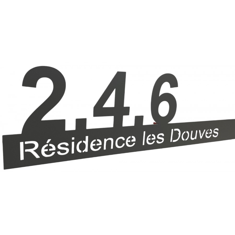 Plaque adresse personnalisée - Signalétique design