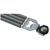 Poulie double gorge avec support accroche ressort 7 trous
