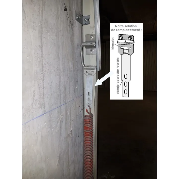 Accroche Ressorts Basculante à 3 trous (porte allemande) (la paire)