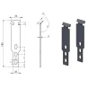 Tilt Spring Hook with 3 holes (German door) (pair)