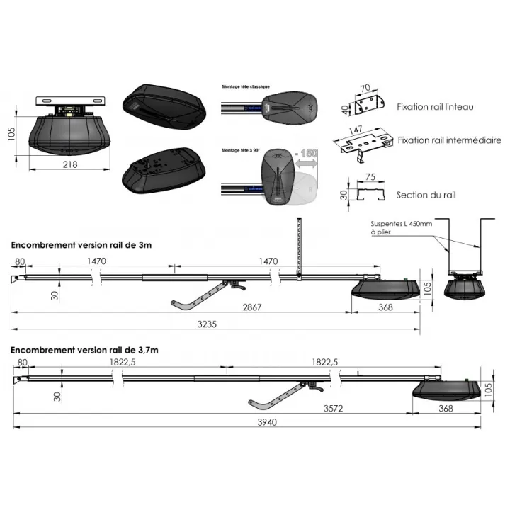 Plan moteur porte de garage