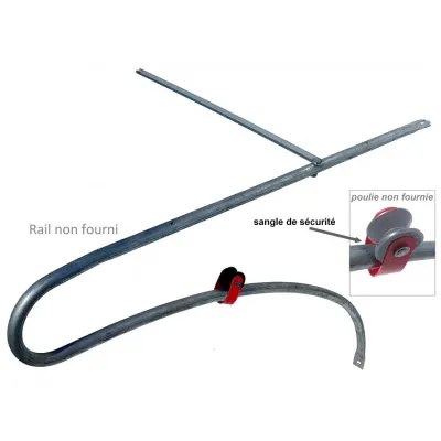 Sangle de sécurité pour poulie porte basculante EURONORM EU (la paire)