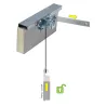 Unlocking rocker kit for motorized tilting door