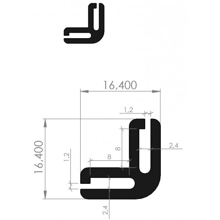 Joint d'angle (le m)