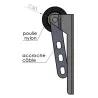 Fixed Nylon Sectional Pulley Support Assembly