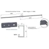 Traverse Ecartement Téléscopique 2x2,40 (porte large)