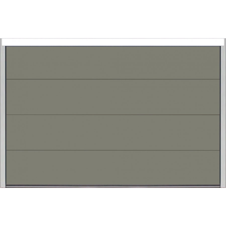 Porte de garage sectionnelle acier IsoMatic gris anthracite RAL 7016 -  l.237,5 x h.200 cm - motorisée