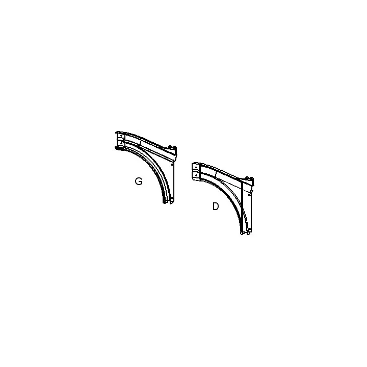 Courbes ABS pour sectionnelle (la paire)