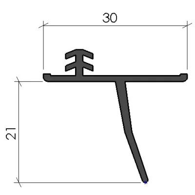 Joint Bavette 25 mm Porte Basculante