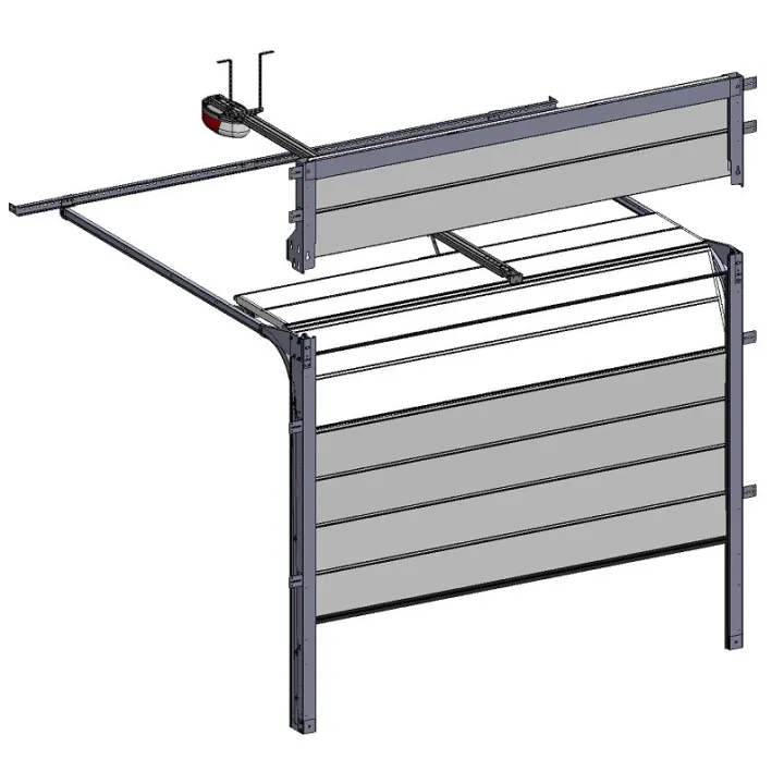 Sectional door extension