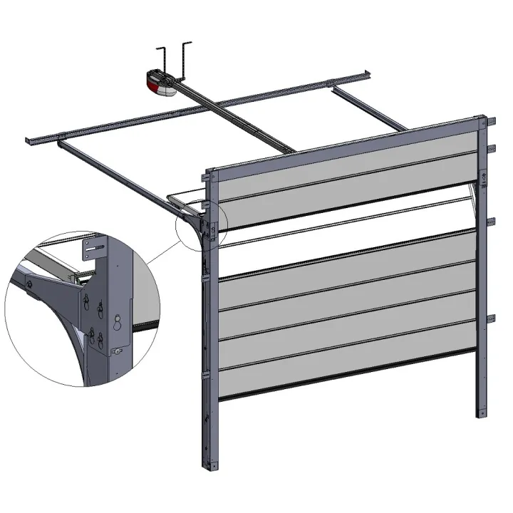 Sectional door extension