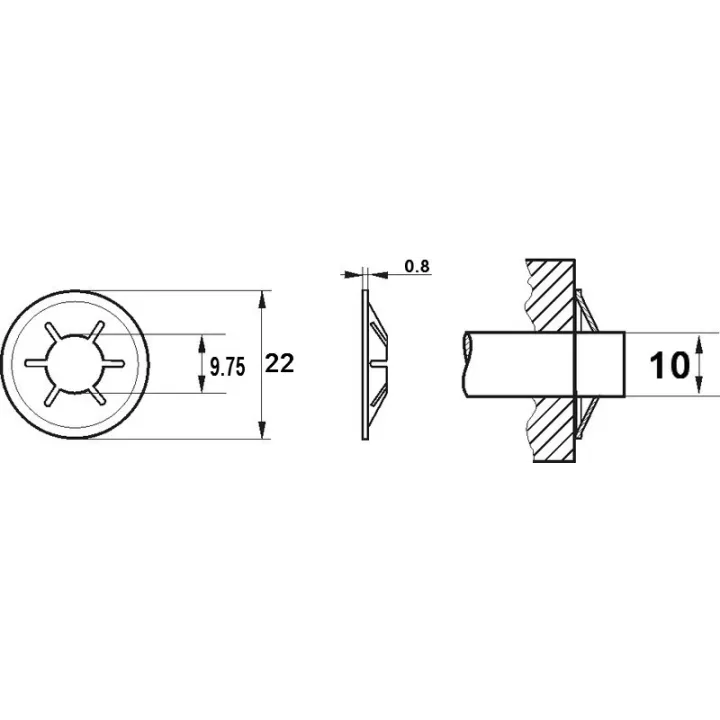 Lock Washer / Clip roller (Set of 10)