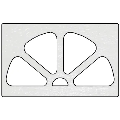 Decors hublot rectangulaire PVC