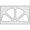 Rectangular porthole decorations PVC