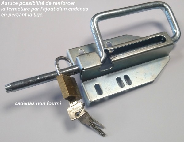 Verrou Complémentaire avec cadenas pour porte de garage