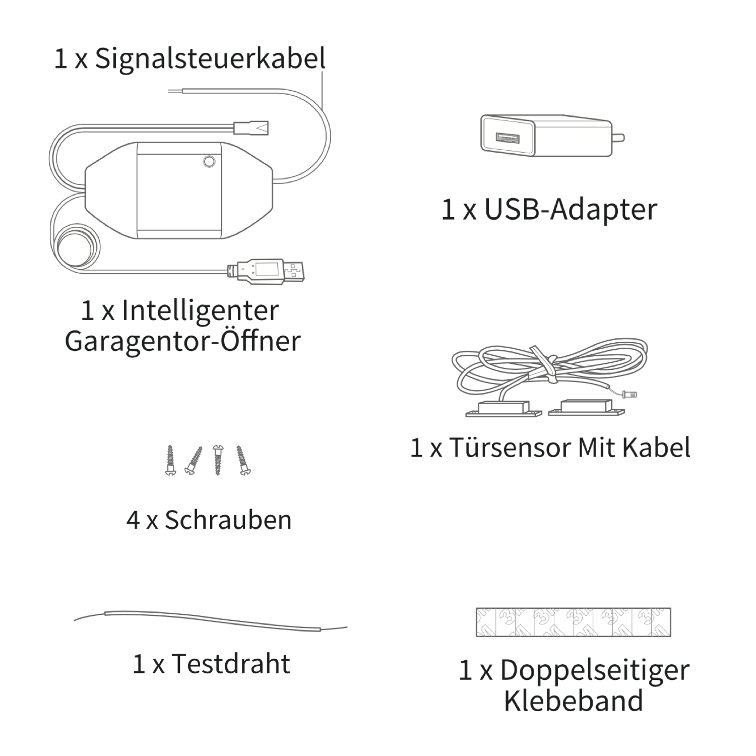 Pack content - Homekit garage door smart receiver