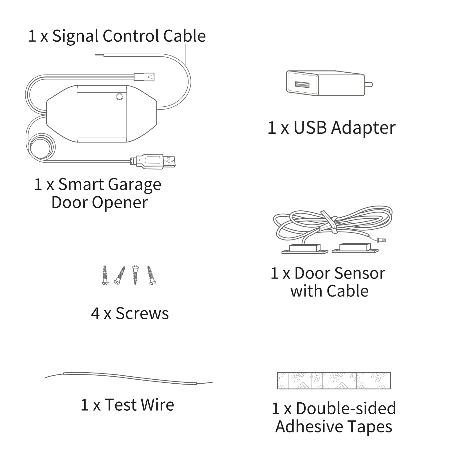 Pack content - Homekit garage door smart receiver