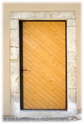 40 mm insulated service door with wood finish 40 mm insulated service door with wood finish