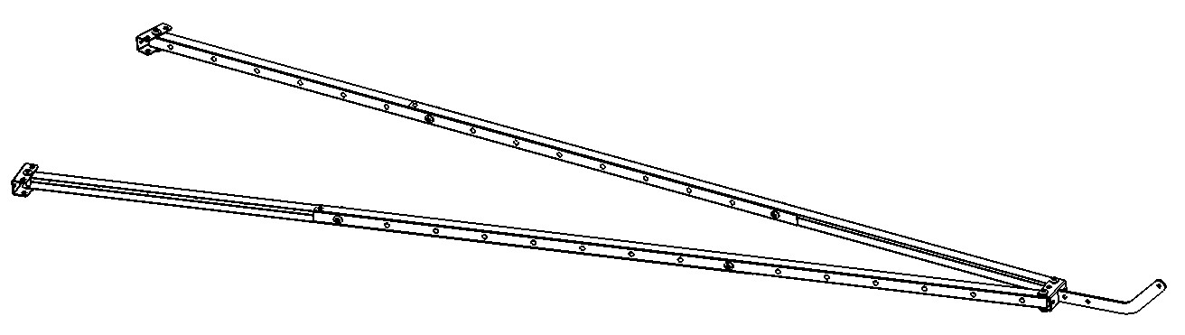 Mechanism for opening a motorized double-leaf service door