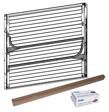 Illustration of packaging - pre-assembled sectional door